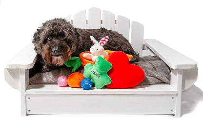 Midlee White Dog Adirondack Chair Bed (X-Large)
