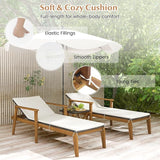 Tangkula Outdoor Chaise Lounge Chair, Rattan Patio Recliner with Armrests & 4-Level Backrest Adjustment - Photo 7