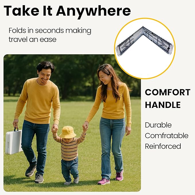 BTExpert 6 feet Plastic Folding Bench Indoor Outdoor Portable Picnic Party Garden Dining Seat Camping Soccer Multipurpose Activities w/Handle UV Waterproof Steel Frame Stackable FoldnHalf