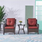 Rilyson Patio Furniture Chairs Outdoor Chair - 2 Piece Wicker Rattan Chairs Set with High Back and Deep Seating for - Photo 2