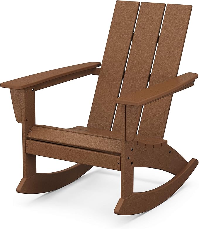 POLYWOOD® Modern Adirondack Rocking Chair, Teak