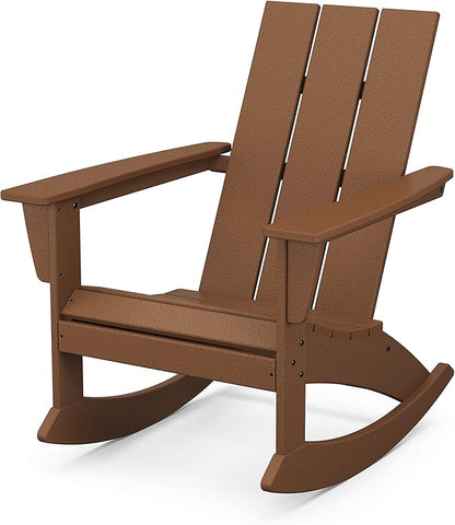 POLYWOOD® Modern Adirondack Rocking Chair, Teak