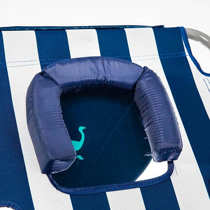 Ostrich Chaise Lounge Folding Portable Sunbathing Beach Chair, Striped (2 Pack)