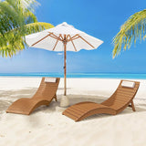 Folding Pool Lounge Chairs Set of 4 - Photo 7