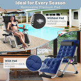 Slsy Zero Gravity Chair Oversized XL, Reclining Lounge Chair with Removable Cushion & Tray for Indoor and Outdoor - Photo 6