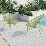 2 Piece Outdoor Acapulco Chair Set, Outdoor Patio Furniture Set, All-Weather Patio Bistro Set - Photo 2