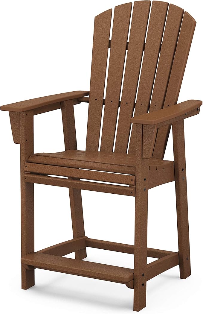POLYWOOD® Nautical Counter Chair, Teak