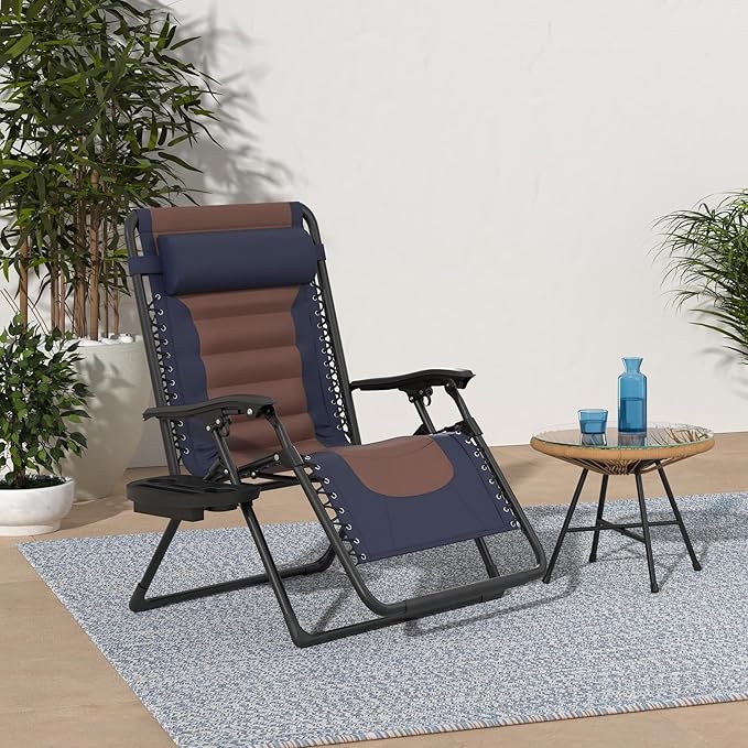 Best Choice Products Oversized Padded Zero Gravity Chair, Folding Outdoor Patio Recliner - Photo 2