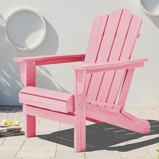 KINGYES Folding HDPE Adirondack Chairs