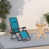 Best Choice Products Set of 2 Adjustable Steel Mesh Zero Gravity Lounge Chair Recliners w/Pillows and Cup Holder Trays - Photo 2