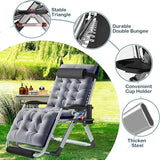 NAIZEA Widened Zero Gravity Chair 29" XL, Oversized Outdoor Lounge Chairs - Photo 4