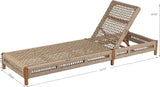 Christopher Knight Home Mercer Acacia Wood Chaise Lounge Chair Outdoor Set of 2 - Photo 2