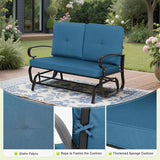 SUNCROWN Outdoor Swing Glider Chair, Patio 2 Seats Loveseat Rocking Chair with Cushions - Photo 9