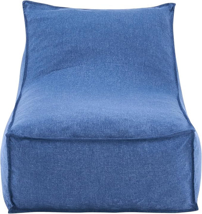 Christopher Knight Home Venny 48" L Outdoor Bean Bag Chair Set of 2, Fabric Bean Bag Chair for Adults and Kids, Indoor/Outdoor Sun Lounger, Patio Lounge Chair Set of 2, Navy Blue