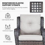 Belord Wicker Furniture 4 Pieces Outdoor Patio Furniture Set Patio Loveseat Sofa Set with Wicker Chairs and Coffee Table - Photo 5