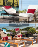 T&H XHome Outdoor Pillow for Chaise Lounge Chair - Photo 6