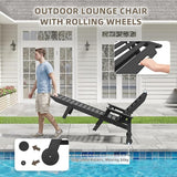 Mdeam 6-Position Pool Lounge Chairs Set of 2, 24" W Oversized Sun Tanning Chair, 500LBS Capacity - Photo 6