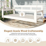 LUMISOL Twin Size Porch Swing Daybed Frame, Garden Porch Swing Bench Chair with 4 Hanging Ropes for Backyard Outdoor - Photo 4