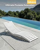 Pre-Assembled Folding in-Pool Lounge Chair, HDPE Outdoor Chaise Lounge with Cup Holder, Pool Lounge Chair for Poolside - Photo 8