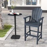 Tangkula Outdoor Tall Adirondack Chair 30 Inches Seat Height, HDPE Bar Height Patio Chair with High Backrest - Photo 5