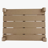 WestinTrends Malibu 36" Outdoor Adirondack HDPE 2-Tier Patio Side Table, Weathered Wood - Photo 9