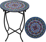 Outdoor Metal Side Tables, 14" Round Patio Side Table - Photo 1