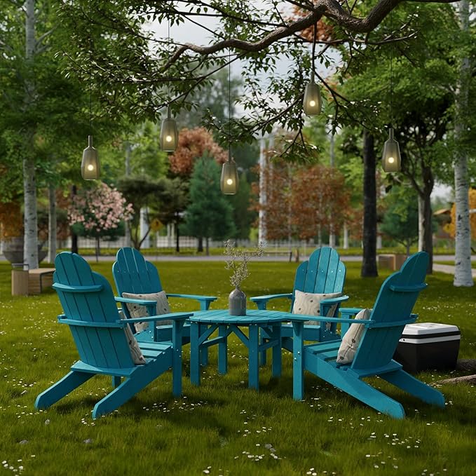 Wildridge Classic 33" Occasional Table, Aruba Blue - Outdoor Weather Resistant Recycled Plastic Furniture for Patio