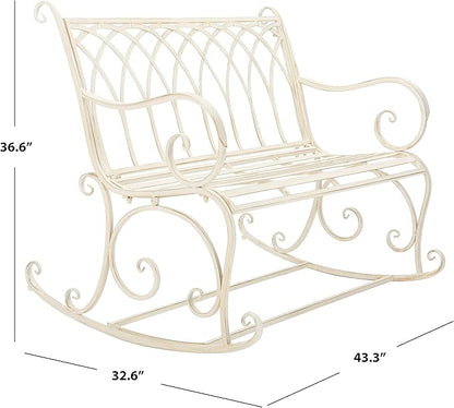 Safavieh PAT5021A Outdoor Collection Ressi Pearl White Rock Bench