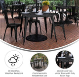 Taylor & Logan Ani Outdoor Dining Table with Umbrella Hole - Photo 4