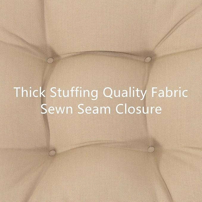 QILLOWAY Outdoor Patio Wicker Seat Cushions Group Loveseat/Two U-Shape/Two Lumbar Pillows for Patio Furniture - Photo 4