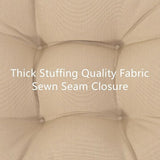 QILLOWAY Outdoor Patio Wicker Seat Cushions Group Loveseat/Two U-Shape/Two Lumbar Pillows for Patio Furniture - Photo 4