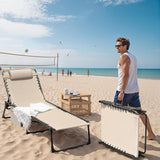Devoko Lounge Beach Chair for Adults, Outdoor Sun Tanning Chair - Photo 2