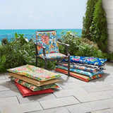 BrylaneHome Hinged Back & Seat Cushion - 21.5" H Seat Back - Patio & Outdoor - Water, Stain & Fade Resistant - Geranium - Photo 3