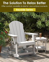 GREENVINES Adirondack Rocking Chair | HDPE Plastic | Porch Rocker | Chair for Outdoor Patio Deck | All Weather | White - Photo 6