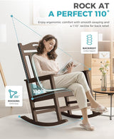 Ciokea Outdoor Rocking Chair, HDPE Porch Rocking Chairs for Outside - Photo 5