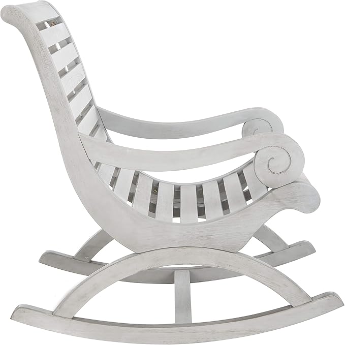 Safavieh PAT7016A Outdoor Collection Sonora Ash Grey Rocking Chair