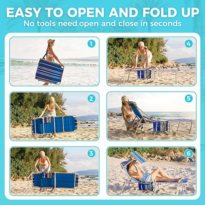 #WEJOY Folding Lounge Chair with Canopy Shade - Photo 6