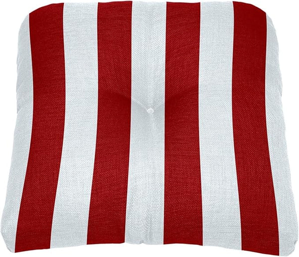 BrylaneHome Tufted Chair Cushion - 18" L x 17" W x 3" H - Patio & Outdoor - Patio & Outdoor - Water - Photo 1