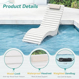 Pool Lounge Chairs Set of 2 - Anti-Floating HDPS Design for Pools & Backyard Sun Decks - Photo 4