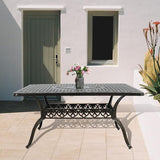 Outdoor Cast Aluminum Patio Table - Photo 1