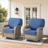 Wicker Swivel Rocker Patio Chairs - Photo 7