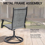 Patio Swivel Chairs Set of 2, Outdoor Dining Chairs High Back - Photo 6