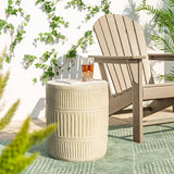 Giltzhome Antique Decorative Garden Stool, 18.5" H Heavy Duty Textured Accent Table, End Side Table - Photo 1