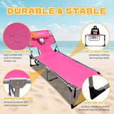 Backpack Sun Tanning Chair with Face Hole & Beach Table - Photo 5