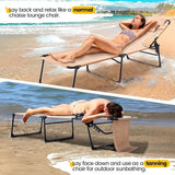 KING BIRD Tanning Chair with Face Hole, 5-Position Folding Outdoor Beach Lounge Chair for Sunbathing - Photo 4