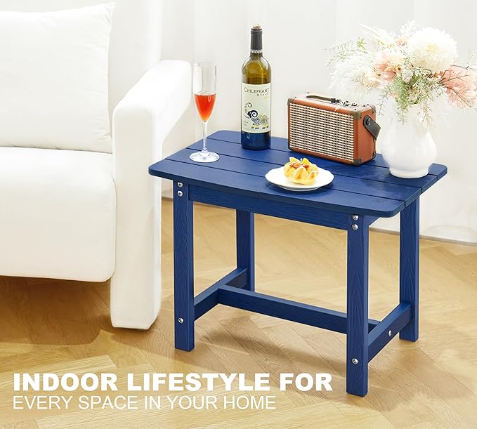 Y&M Adirondack Outdoor Side Table, HIPS Patio End Table, Waterproof Outside Table - Photo 5