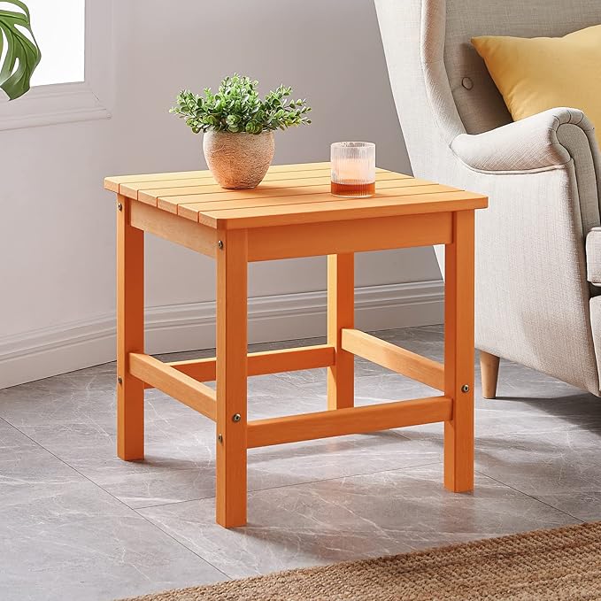 Psilvam Oversized Outdoor Side Table, 19.68" Poly Lumber Adirondack Side Table - Photo 2