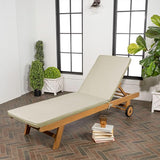 JONATHAN Y LNG1000E Mallorca 77.56"x23.62" Modern Classic Adjustable Acacia Wood Chaise Outdoor Lounge Chair with - Photo 6