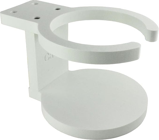 Poly Cup Holder for Adirondack Chair or Patio, Fits Standard- Large Cups (1 Pack, White)