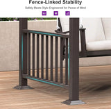 PURPLE LEAF 3-Seat Porch Swing Outdoor Metal Pergola Swing Bed Hanging Cloud Swing Chair with Stand for Backyard Garden - Photo 5